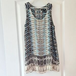 NIC+ZOE Geometric Print Sleeveless Blouse